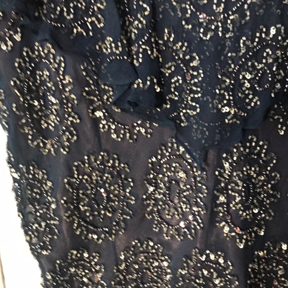 Adrianna Papell Evening Silk Beaded Top S - Picture 2 of 6